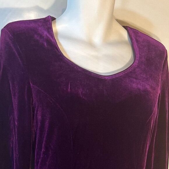 Worthington SZ 8 NWT Purple Velvet Bodycon Dress 80"s Party Chic Sexy Vintage - Picture 2 of 10